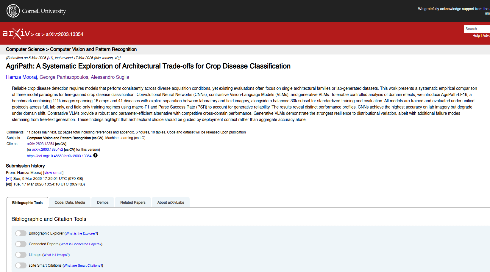 AgriPath: A Systematic Exploration of Crop Disease Classification cover