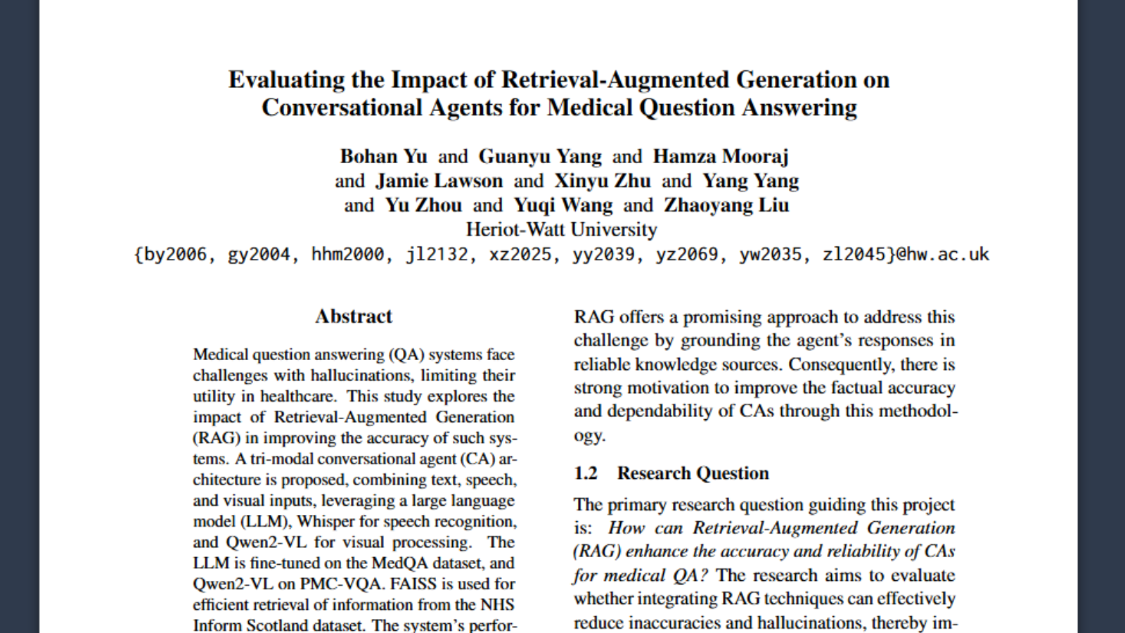 Evaluating Reliability in a Multimodal Medical QA System with RAG cover